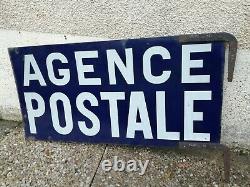 Ancienne plaque émaillée agence postale