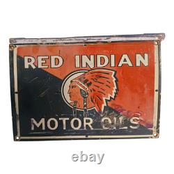 Ancienne plaque émaillée ancienne vintage publicitaire huile moteur indienne