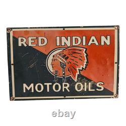 Ancienne plaque émaillée ancienne vintage publicitaire huile moteur indienne