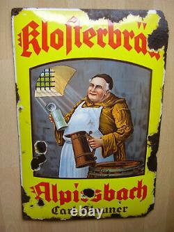 Ancienne plaque émaillée bière KLOSTERBRAU Allemagne PEP