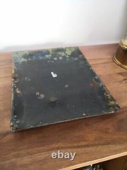 Ancienne plaque émaillée bombée MALT KNEIPP 25x33 cm mauvais état petits pavés
