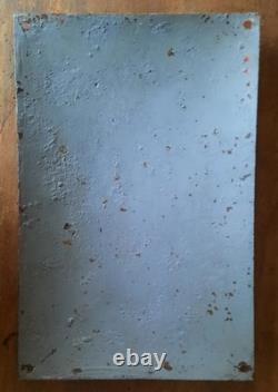 Ancienne plaque émaillée bombée TIMBRE LEVURE ALSACIENNE ALSA Eas 29,5x19cm
