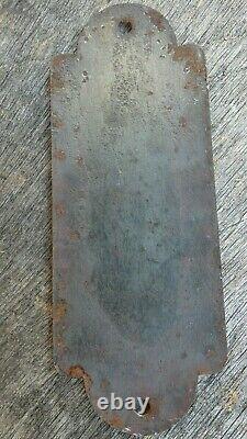 Ancienne plaque émaillée bombée originale de propreté Chocolat de l' Union