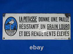 Ancienne plaque émaillée bombée potasse d'alsace émail Edt. JEAN. PARIS