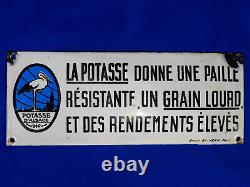 Ancienne plaque émaillée bombée potasse d'alsace émail Edt. JEAN. PARIS