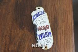 Ancienne plaque emaillée de propreté Cacao Revillon