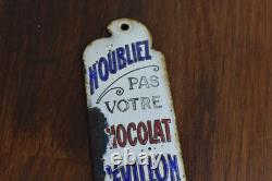 Ancienne plaque emaillée de propreté Cacao Revillon
