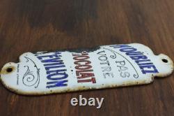 Ancienne plaque emaillée de propreté Cacao Revillon