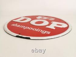Ancienne plaque émaillée emailschild enamel sign shampoing Dop 70's