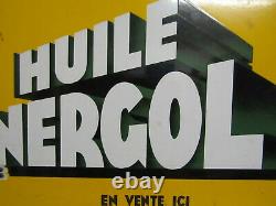 Ancienne plaque emaillee energol