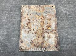 Ancienne plaque émaillée, force motrice du Vercors danger de mort