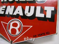 Ancienne plaque émaillée huile renault automobilia garage