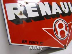 Ancienne plaque émaillée huile renault automobilia garage
