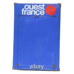 Ancienne plaque émaillée / panneau d'affichage journal Ouest France