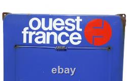 Ancienne plaque émaillée / panneau d'affichage journal Ouest France