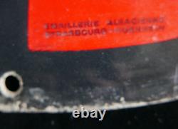 Ancienne plaque émaillée pneu DUNLOP E. A. S. 1930 bombée 49 cm automobile garage