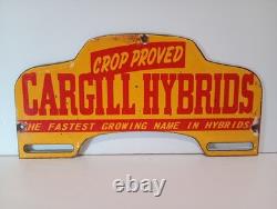 Ancienne plaque émaillée porcelaine Cargill Hybrides 10 x 5,5