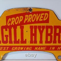 Ancienne plaque émaillée porcelaine Cargill Hybrides 10 x 5,5