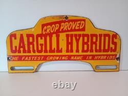 Ancienne plaque émaillée porcelaine Cargill Hybrides 10 x 5,5