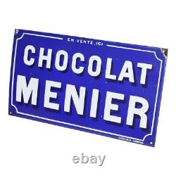 Ancienne plaque émaillée publicitaire Chocolat Menier / en vente ici