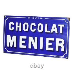 Ancienne plaque émaillée publicitaire Chocolat Menier / en vente ici