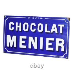 Ancienne plaque émaillée publicitaire Chocolat Menier / en vente ici