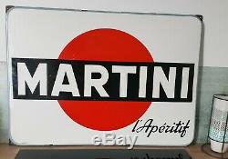 Ancienne plaque émaillée publicitaire MARTINI