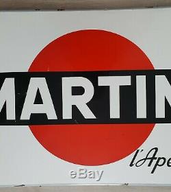 Ancienne plaque émaillée publicitaire MARTINI