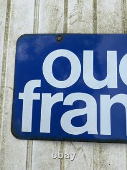 Ancienne plaque émaillée publicitaire / journaux Ouest France / double face