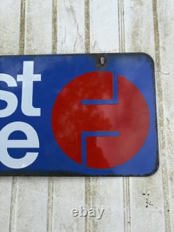 Ancienne plaque émaillée publicitaire / journaux Ouest France / double face
