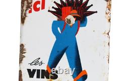 Ancienne plaque émaillée publicitaire les Vins Primior en vente ici