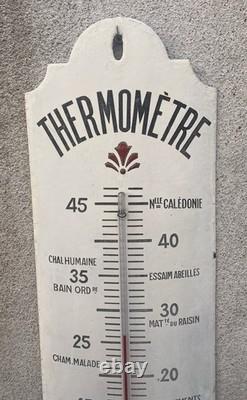 Ancienne plaque émaillée, thermomètre Chocolat Révillon, émaillerie Lyonnaise