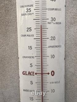 Ancienne plaque émaillée, thermomètre Chocolat Révillon, émaillerie Lyonnaise