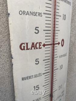 Ancienne plaque émaillée, thermomètre Chocolat Révillon, émaillerie Lyonnaise