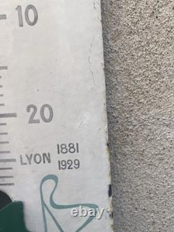 Ancienne plaque émaillée, thermomètre Chocolat Révillon, émaillerie Lyonnaise