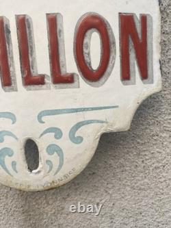 Ancienne plaque émaillée, thermomètre Chocolat Révillon, émaillerie Lyonnaise