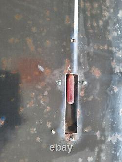 Ancienne plaque émaillée thermomètre HUILES LABO Garage Automobilia EAS 31x97cm
