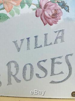 Ancienne plaque émaillée villa des roses
