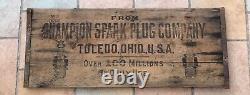 Ancienne plaque en bois publicitaire Bougie CHAMPION huile No émaillée Vintage