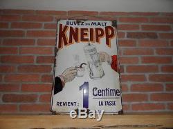 Ancienne plaque émaillée MALT KNEIPP, modèle bombée, idéal déco, loft