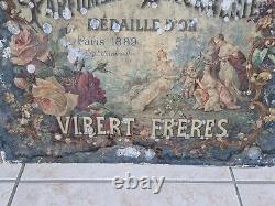 Ancienne plaque publicitaire Art Nouveau Parfumerie Savonnerie Vibert Frères