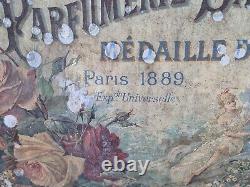 Ancienne plaque publicitaire Art Nouveau Parfumerie Savonnerie Vibert Frères
