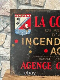 Ancienne plaque publicitaire en tôle peinte LA CORDIALITE année 30 déco ++