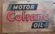 Ancienne plaque tole COFRANC motor oil automobile garage pneu huile 69x44cm