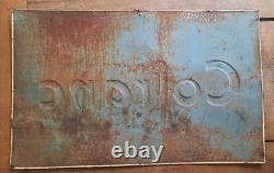 Ancienne plaque tole COFRANC motor oil automobile garage pneu huile 69x44cm