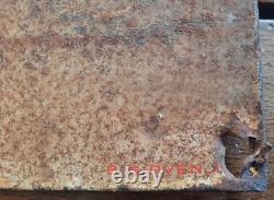 Ancienne plaque tole COFRANC motor oil automobile garage pneu huile 69x44cm