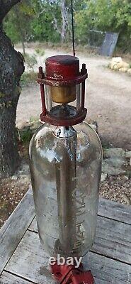 Ancienne pompe à essence GLOBE HUILE TONELINE 1930, garage, no copie, no émaille