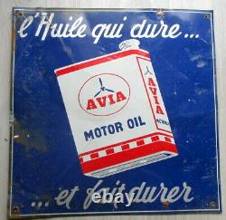 Ancienne tôle de garage huile avia motor oil