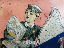 Ancienne tôle lithographiée embossée LE PETIT JOURNAL fin XIXème tout début XXèm