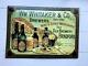 Ancienne tôle lithographiée publicitaire Bières Whitaker Brewery original sign